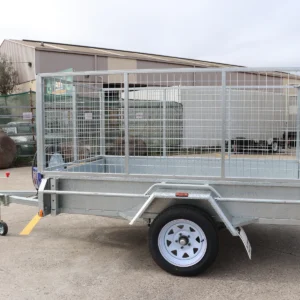 8×5 single axle 3 ft cage heavy duty galvanised trailer for sale with manual tilt