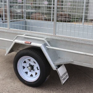 8×5 single axle 3 ft cage heavy duty galvanised trailer for sale with manual tilt