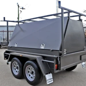8×5 standard tandem tradesman trailer | 1990kg gvm | 900mm toolbox top | rear lift up door
