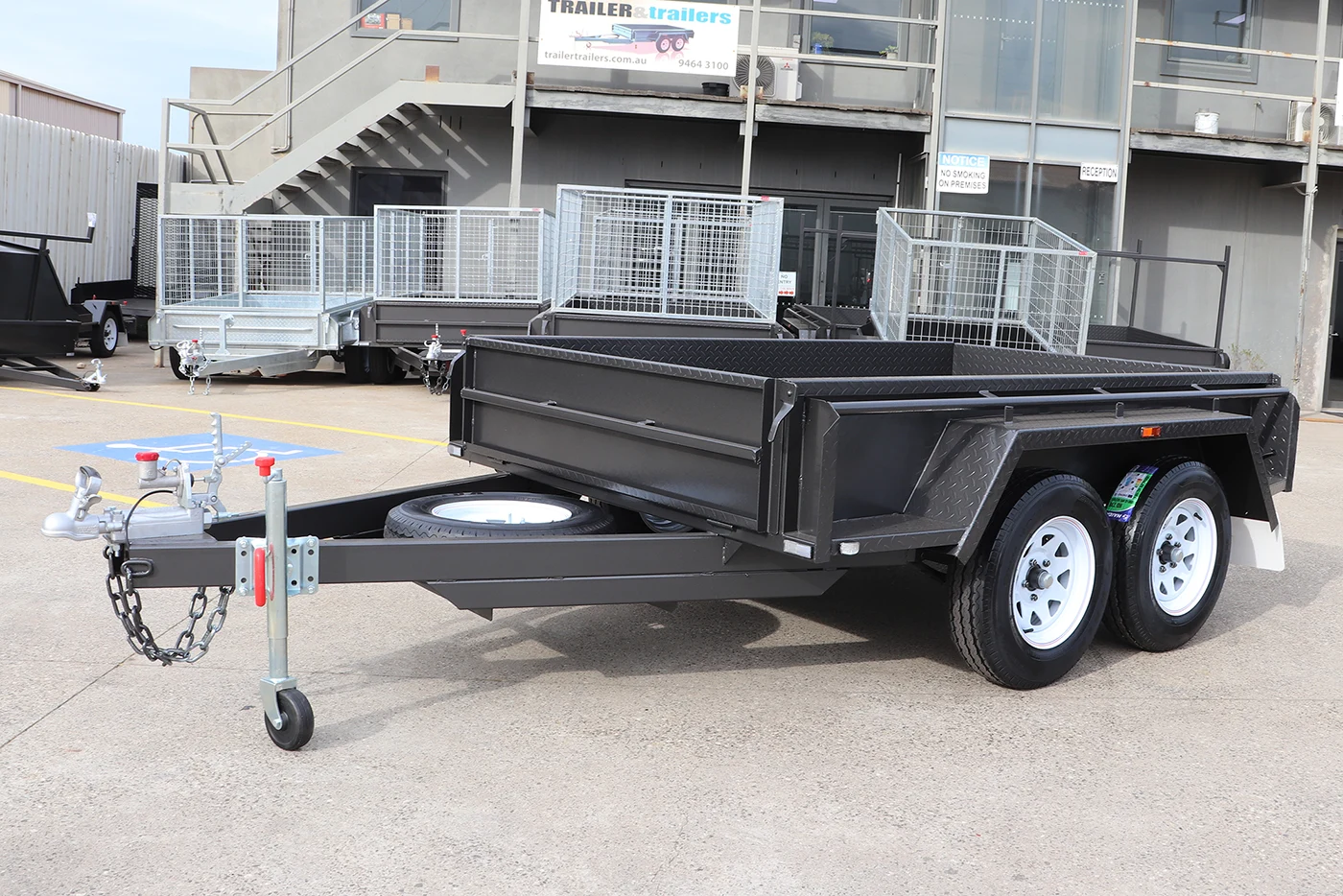 8×5 tandem trailer | heavy duty | full checkerplate | high sides 8×5 tandem trailer | heavy duty | full checkerplate | high sides