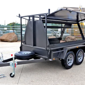 8×5 standard tandem tradesman trailer | 1990kg gvm | 900mm toolbox top | rear lift up door