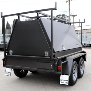 8×5 standard tandem tradesman trailer | 1990kg gvm | 900mm toolbox top | rear lift up door