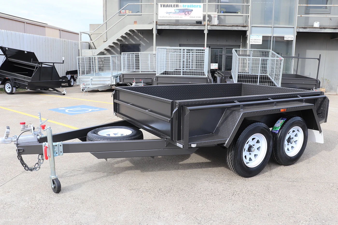 8×5 tandem trailer | heavy duty | full checkerplate | high sides 8×5 tandem trailer | heavy duty | full checkerplate | high sides