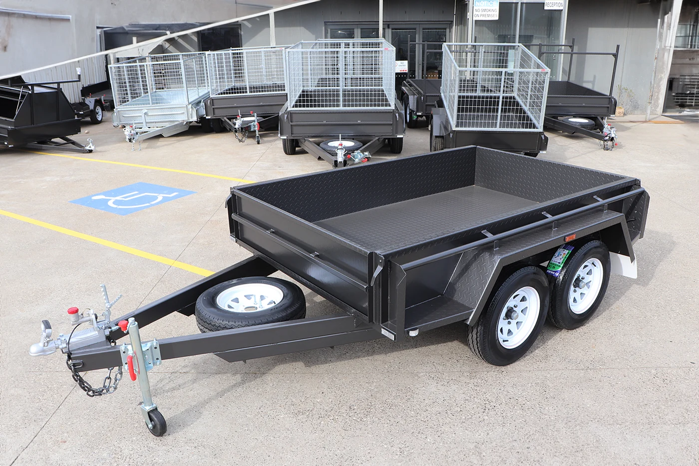 8×5 tandem trailer | heavy duty | full checkerplate | high sides 8×5 tandem trailer | heavy duty | full checkerplate | high sides