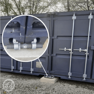 shipping container connectors for securing containers together