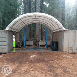 shipping container canopy roof shelter