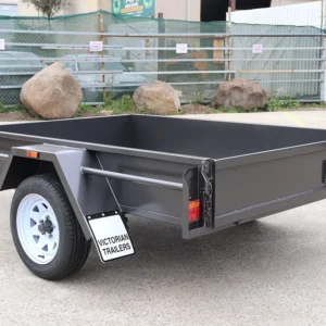 7×5 single axle commercial heavy duty box trailer | checker plate floor | drop front | trailer for sale melbourne