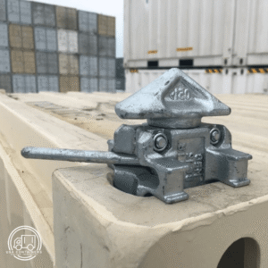 manual twist lock for stacking shipping containers