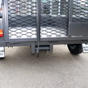 7×4 single axle box trailer drop grid mesh rear ramp | 3 ft cage | 1000kg gvm | full checker plate commercial heavy duty cage trailer for sale in melbourne victoria