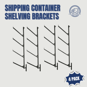 shipping container shelving brackets / pipe racks 4 level