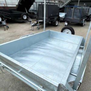6×4 single axle galvanised trailer for sale with ladder racks