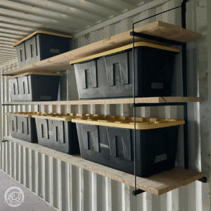 shipping container shelving brackets