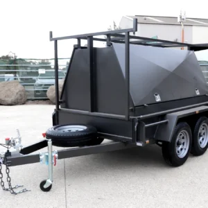 8×5 standard tandem tradesman trailer | 1990kg gvm | 900mm toolbox top | rear lift up door
