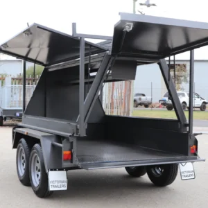 8×5 standard tandem tradesman trailer | 1990kg gvm | 900mm toolbox top | rear lift up door