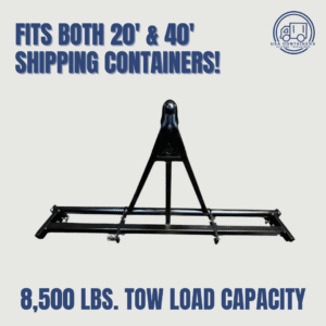 shipping container tow bar hitch kit for moving containers