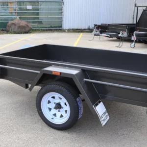7×4 single axle domestic heavy duty | checker plate floor | drop front | trailer for sale melbourne