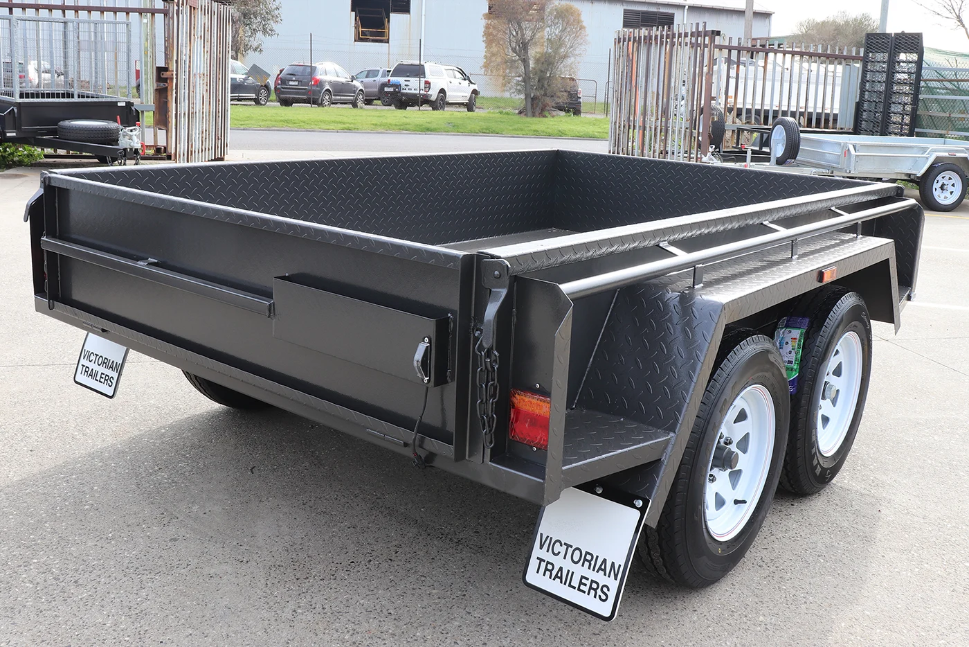 8×5 tandem trailer | heavy duty | full checkerplate | high sides 8×5 tandem trailer | heavy duty | full checkerplate | high sides