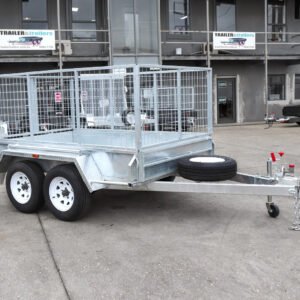 8×5 australian galvanised & australian made tandem axle cage trailer with 3ft cage for sale australian made trailer