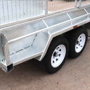 8×5 australian galvanised heavy duty cage trailer with 2ft cage 7ft slide under ramps for sale australian made trailer
