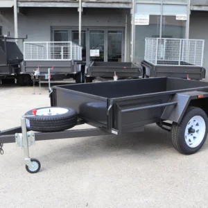 7×4 single axle domestic heavy duty | checker plate floor | drop front | trailer for sale melbourne