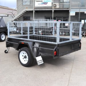 7×5 single axle box trailer 2 ft cage – commercial heavy duty cage trailer for sale in melbourne victoria