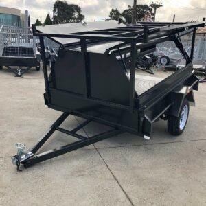 6×4 single axle tradesman trailer | 750mm tool box top | rear door | tradie top trailer for sale melbourne