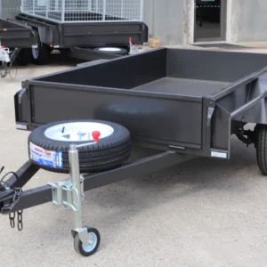 7×4 single axle domestic heavy duty | checker plate floor | drop front | trailer for sale melbourne