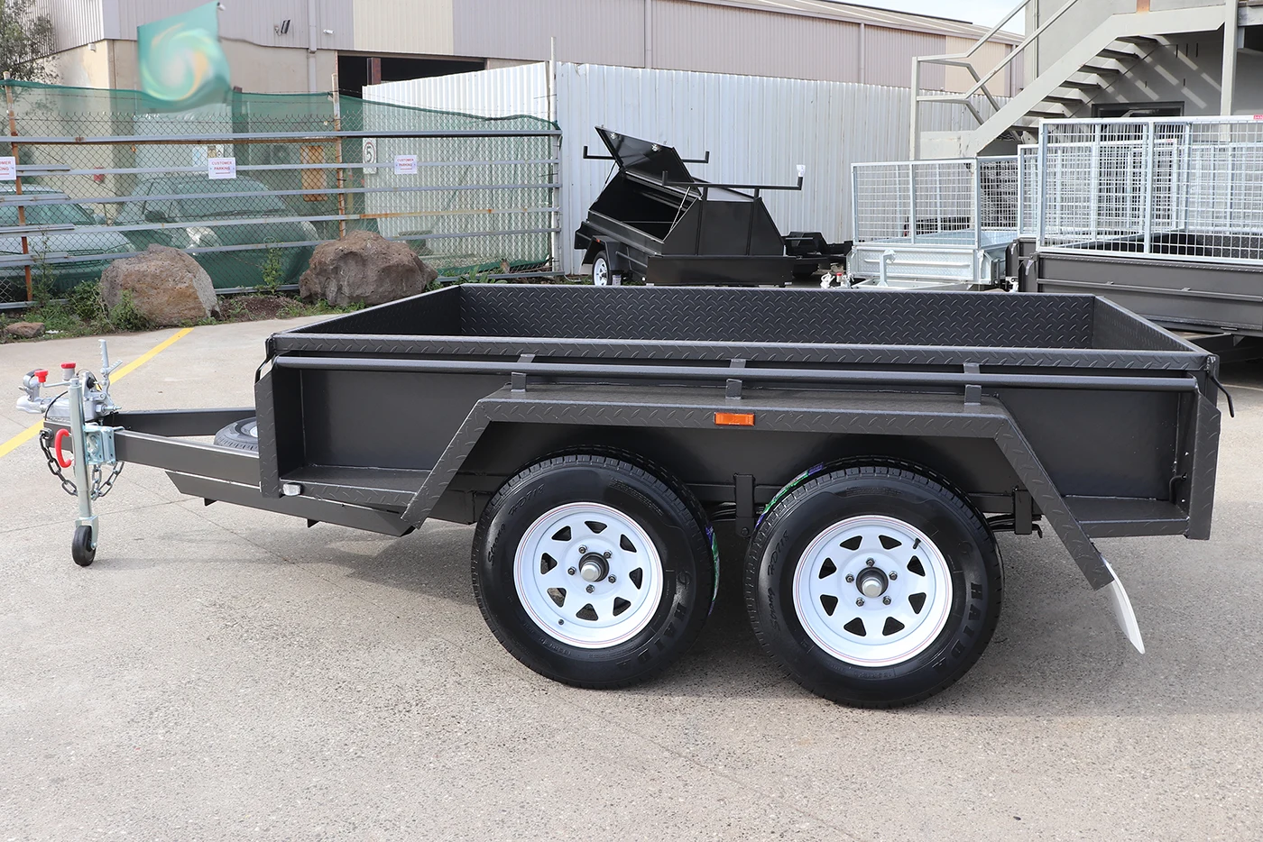 8×5 tandem trailer | heavy duty | full checkerplate | high sides 8×5 tandem trailer | heavy duty | full checkerplate | high sides