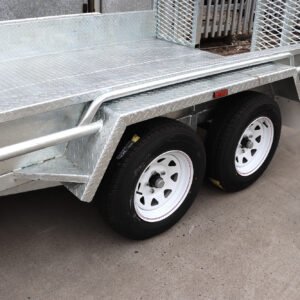 10×6 australian galvanised tandem plant trailer deluxe heavy duty – 2x drop down ramps on special