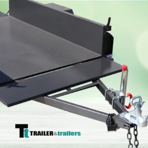 6×4 single axle domestic heavy duty | checker plate floor | drop front | trailer for sale