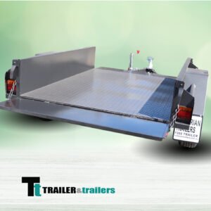 6×4 single axle domestic heavy duty | checker plate floor | drop front | trailer for sale