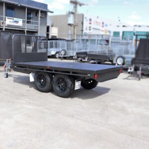10×5 tandem axle flat top trailer with front headboard for sale
