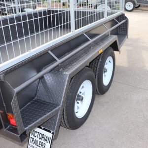 8×5 heavy duty tandem cage trailer | 3 ft galvanised cage | 1 piece grid mesh