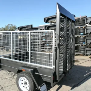 7×5 single axle box trailer 5ft grid mesh rear ramp | 3 ft cage | 1000kg gvm commercial heavy duty cage trailer for sale in melbourne victoria