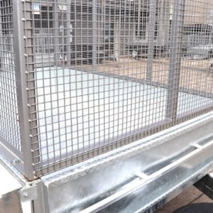 8×5 australian galvanised tandem axle heavy duty cage trailer with 3ft australian made cage & ladder racks australian made trailer