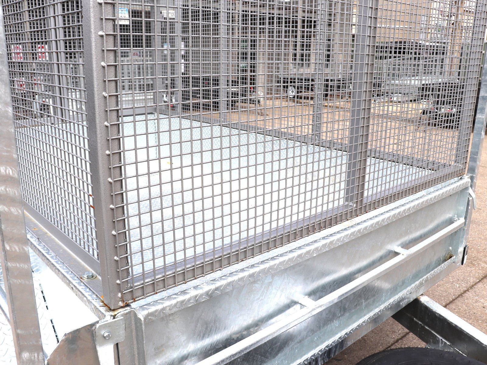 8×5 australian galvanised tandem axle heavy duty cage trailer with 3ft australian made cage & ladder racks <br><br><span class="aussie build">australian made trailer</span> 8×5 australian galvanised tandem axle heavy duty cage trailer with 3ft australian made cage & ladder racks australian made trailer