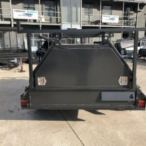 6×4 single axle tradesman trailer | 750mm tool box top | rear door | tradie top trailer for sale melbourne