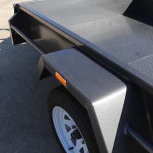 7×5 single axle commercial heavy duty box trailer | checker plate floor | drop front | trailer for sale melbourne