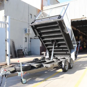 10×5 all purpose hydraulic tipper trailer | 3ft cage | ladder rack | plant ramps 3200 kg gvm