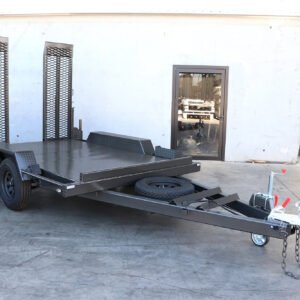 8×5 heavy duty plant / machinery trailer for sale 2.8 ton gvm – 2x drop down ramps