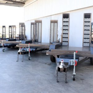 8×5 heavy duty plant / machinery trailer for sale 2.8 ton gvm – 2x drop down ramps