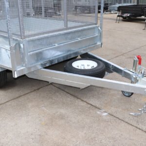 8×5 australian galvanised tandem axle heavy duty cage trailer with 3ft australian made cage & ladder racks australian made trailer