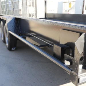 16×6’6″ car carrier box trailer for sale with 10″ sides – rear drop spring assist mesh ramp2800 kg atm