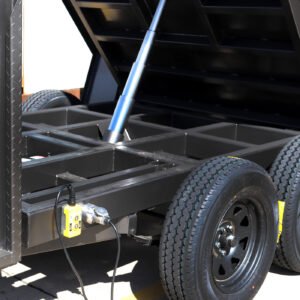 8×5 tandem axle gardening trailer with hydraulic tipper | enclosed mower box for sale in melbourne