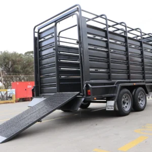 12×6 deluxe heavy duty stock crate tandem trailer for sale in melbourne victoria3200 kg atm