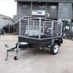 7×4 medium duty checker plate floor cage trailer | 3ft cage trailer for sale in melbourne