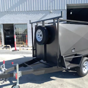 8×5 tandem axle one piece tradesman tradie top trailer | 900mm toolbox top | rear lift up door
