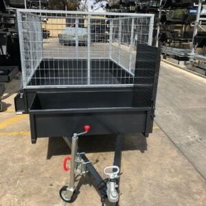 8×5 heavy duty single gardening trailer with open mower box for sale