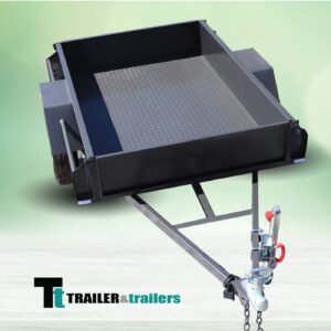 6×4 single axle domestic heavy duty | checker plate floor | drop front | trailer for sale