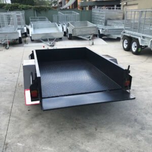 7×4 commercial heavy duty | checkerplate floor | single axle box axle trailer for sale